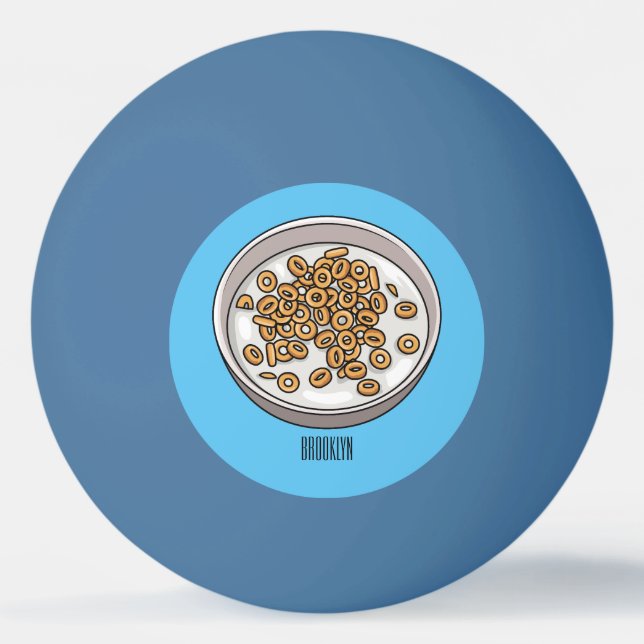 Balle De Ping Pong Illustration de dessin sur les céréales (Devant)