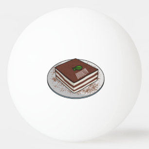 Balle De Ping Pong Illustration de gâteau de Tiramisu