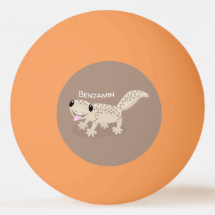 Balle De Ping Pong Illustration de gecko tan tan mignon