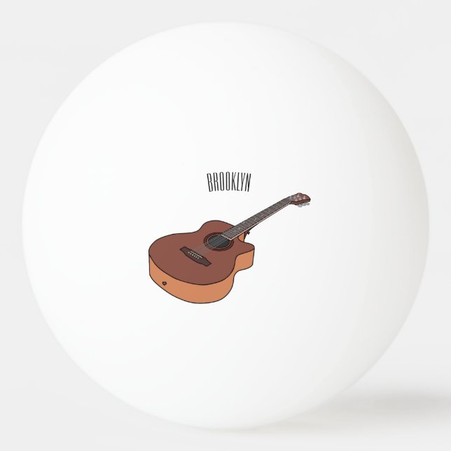 Balle De Ping Pong Illustration de guitare acoustique (Devant)