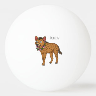 Balle De Ping Pong Illustration de Hyena et de fleurs