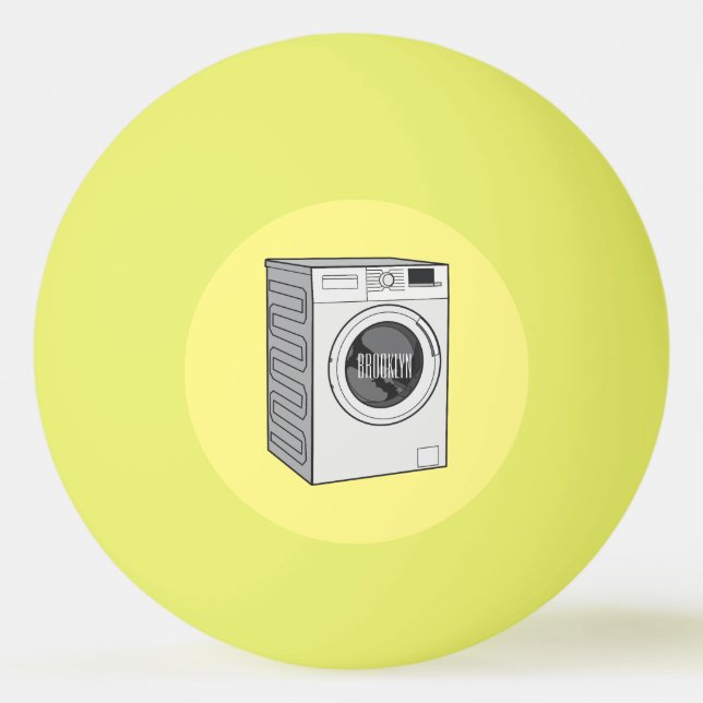 Balle De Ping Pong Illustration de la machine à laver (Devant)