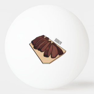 Balle De Ping Pong Illustration de la poitrine de boeuf