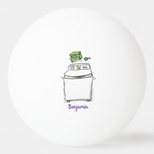 Balle De Ping Pong Illustration de lave-linge mignonne