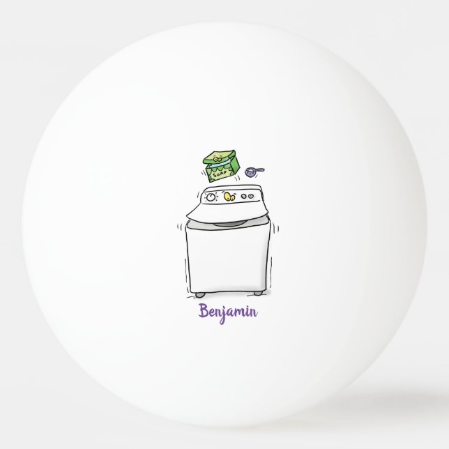 Balle De Ping Pong Illustration de lave-linge mignonne (Devant)