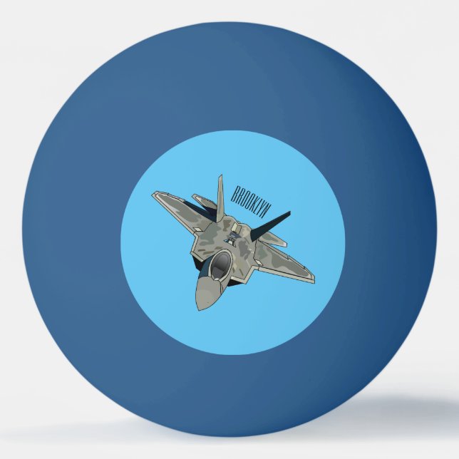 Balle De Ping Pong Illustration de l'avion de chasse (Devant)