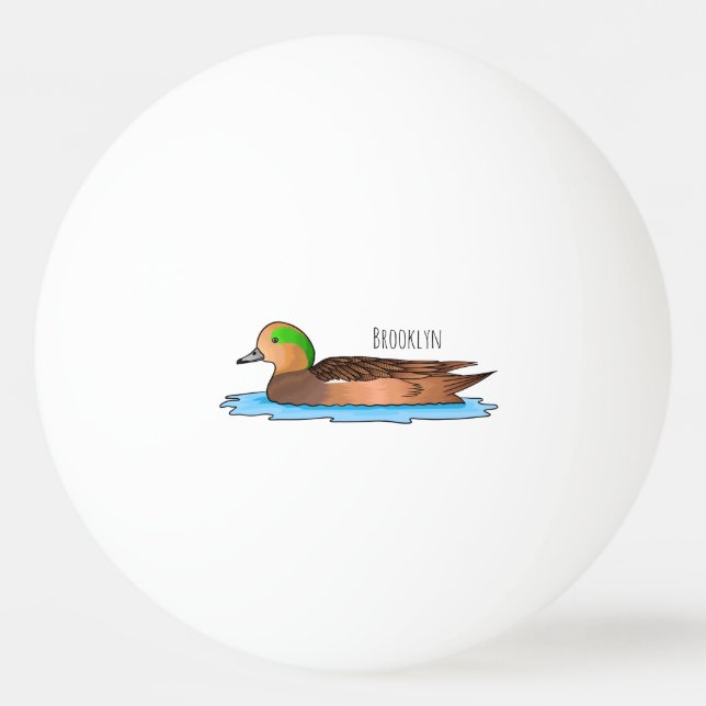 Balle De Ping Pong Illustration de l'esturgeon américain (Devant)