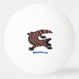 Balle De Ping Pong Illustration de lézard géant affamé