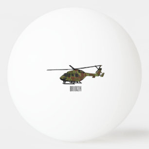 Balle De Ping Pong Illustration de l'hélicoptère de l'armée
