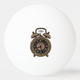 Balle De Ping Pong Illustration de l'horloge d'alarme