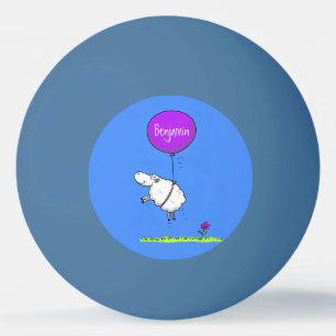 Balle De Ping Pong Illustration de l'humour en ballons de mouton mign