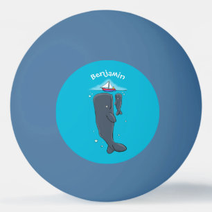 Balle De Ping Pong Illustration de mignons baleines et voiliers