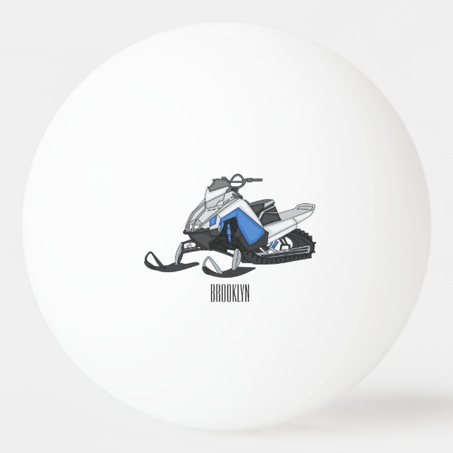 Balle De Ping Pong Illustration de motoneige (Devant)