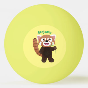 Balle De Ping Pong Illustration de panda rouge mignon