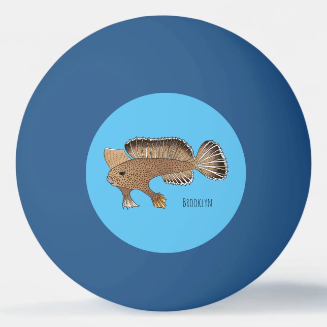 Balle De Ping Pong Illustration de poisson à main (Devant)