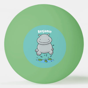 Balle De Ping Pong Illustration de saut en hippo mignon