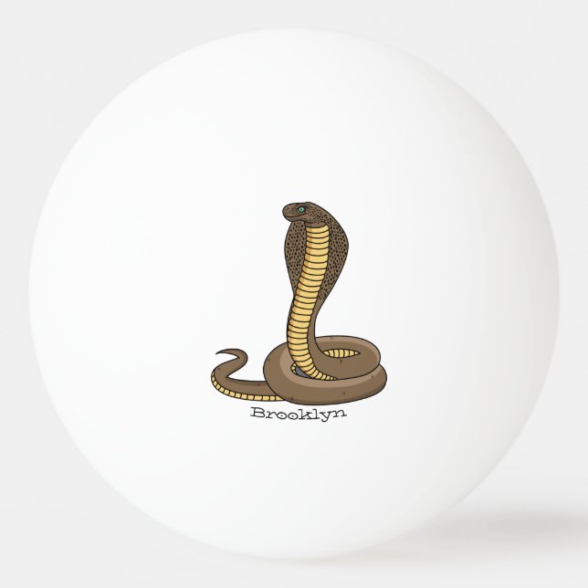 Balle De Ping Pong Illustration de serpent à cobra Brown (Devant)