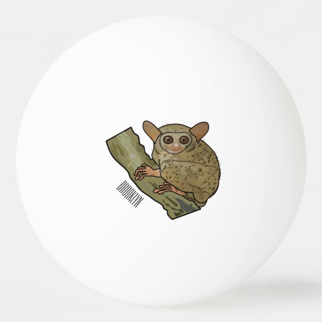 Balle De Ping Pong Illustration de Tarsier (Devant)