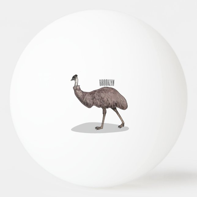 Balle De Ping Pong Illustration d'Emu bird (Devant)