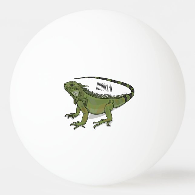 Balle De Ping Pong Illustration d'Iguana (Devant)