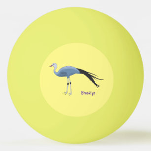 Balle De Ping Pong Illustration d'oiseau de grue bleue