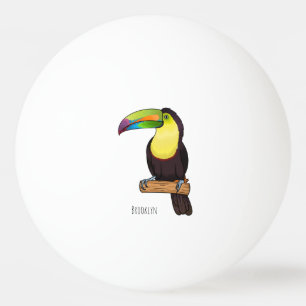 Balle De Ping Pong Illustration d'oiseau toucain à bec de Keel