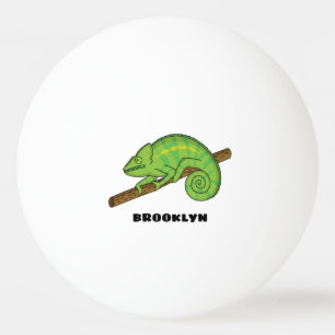 Balle De Ping Pong Illustration du caméléon de la parson