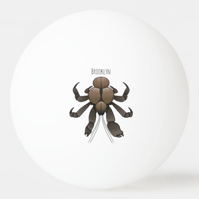 Balle De Ping Pong Illustration du crabe de coco (Devant)