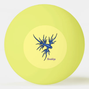 Balle De Ping Pong Illustration du dragon bleu des limaces de mer