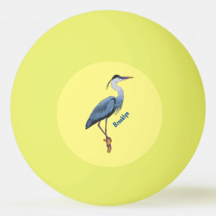 Balle De Ping Pong Illustration du grand héron bleu