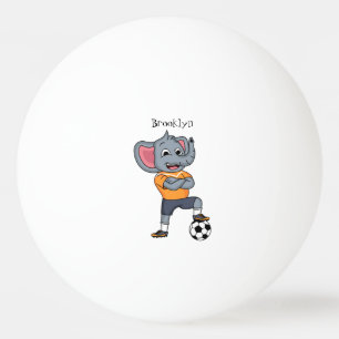 Balle De Ping Pong Illustration du joueur de football éléphant