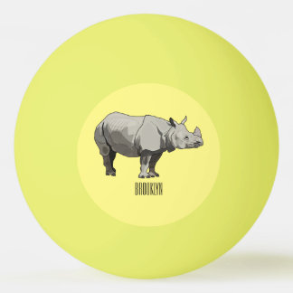 Balle De Ping Pong Illustration du rhinocéros de Javan