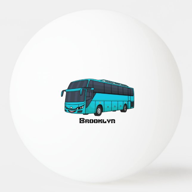 Balle De Ping Pong Illustration d'un autobus à passagers moderne (Devant)
