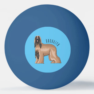 Balle De Ping Pong Illustration d'un chien hound afghan