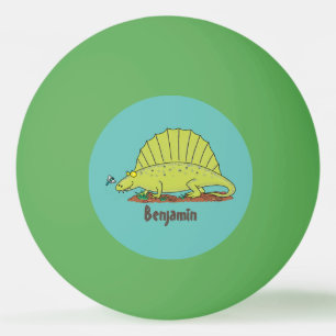 Balle De Ping Pong Illustration d'un dimétrodon vert mignon
