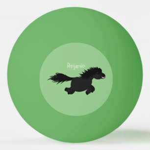 Balle De Ping Pong Illustration d'un poney de Shetland mignon