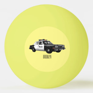 Balle De Ping Pong Illustration d'une voiture de police