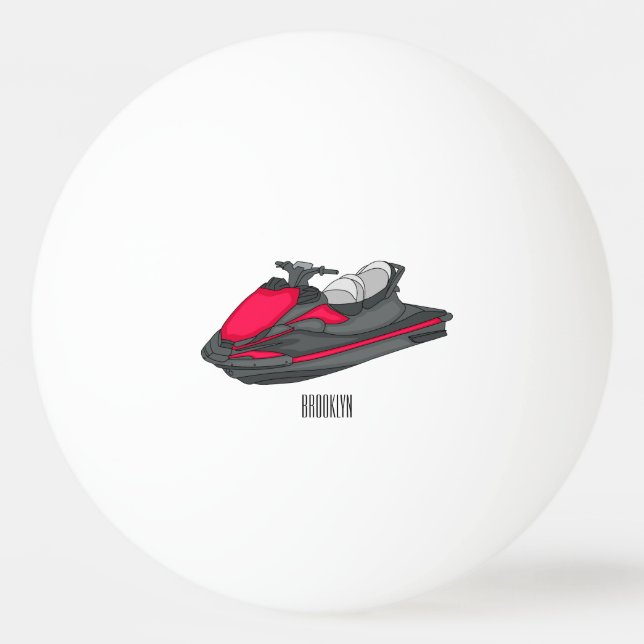 Balle De Ping Pong Illustration Jet ski (Devant)