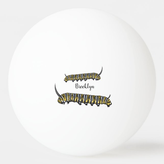 Balle De Ping Pong Illustration Monarch caterpillar (Devant)