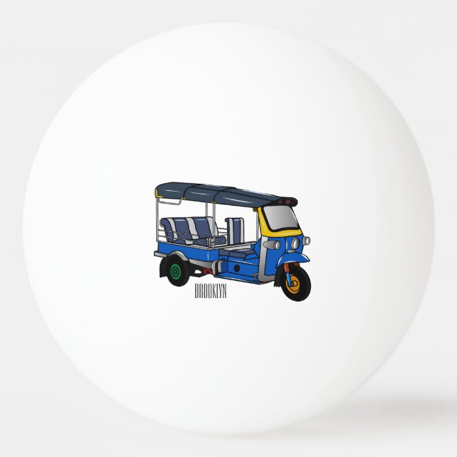 Balle De Ping Pong Illustration Tuk tuk (Devant)