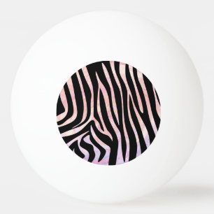 Balle De Ping Pong Impression noire et rose Zebra