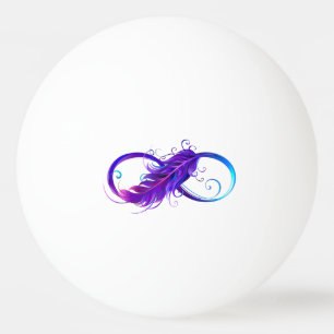 Balle De Ping Pong Infini avec plume violette