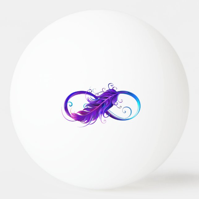 Balle De Ping Pong Infini avec plume violette (Devant)