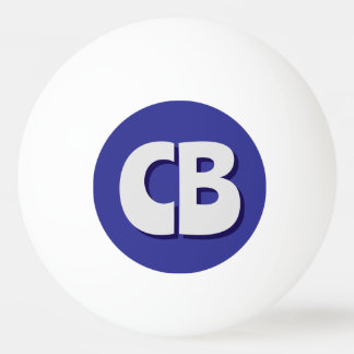 Balle De Ping Pong Initiales minimalistes Monogrammes professionnels