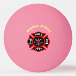 Balle De Ping Pong Insigne noir et rouge de logo de corps de