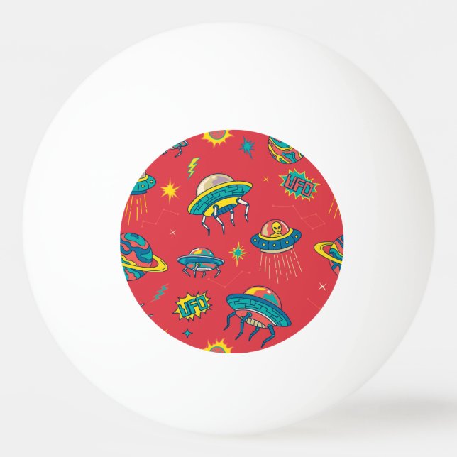Balle De Ping Pong Inventaires d'espace UFO rétro (Devant)
