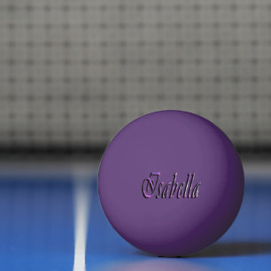 Balle De Ping Pong Isabella Nom En Violet Et Rose,