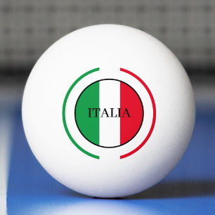 Balle De Ping Pong Italie Drapeau italien Rouge Blanc Vert Italia