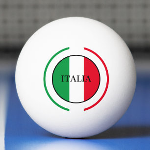 Balle De Ping Pong Italie Drapeau italien Rouge Blanc Vert Italia