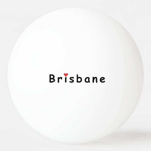 Balle De Ping Pong J'aime Brisbane (Devant)